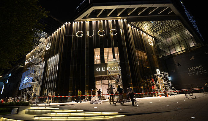 上海环贸gucci商场门店定制化led照明案例