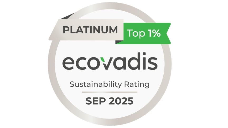 获EcoVadis铂金评级