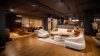 Warm ambient lighting in interior store